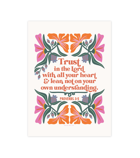 Proverbs 3:5 Print - 5x7 - Instant Download