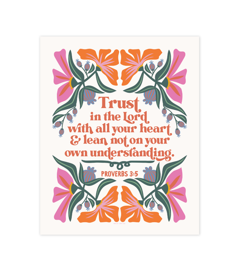 Proverbs 3:5 Print - 8x10 - Instant Download