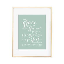 Load image into Gallery viewer, 2 Corinthians 12:9 Print
