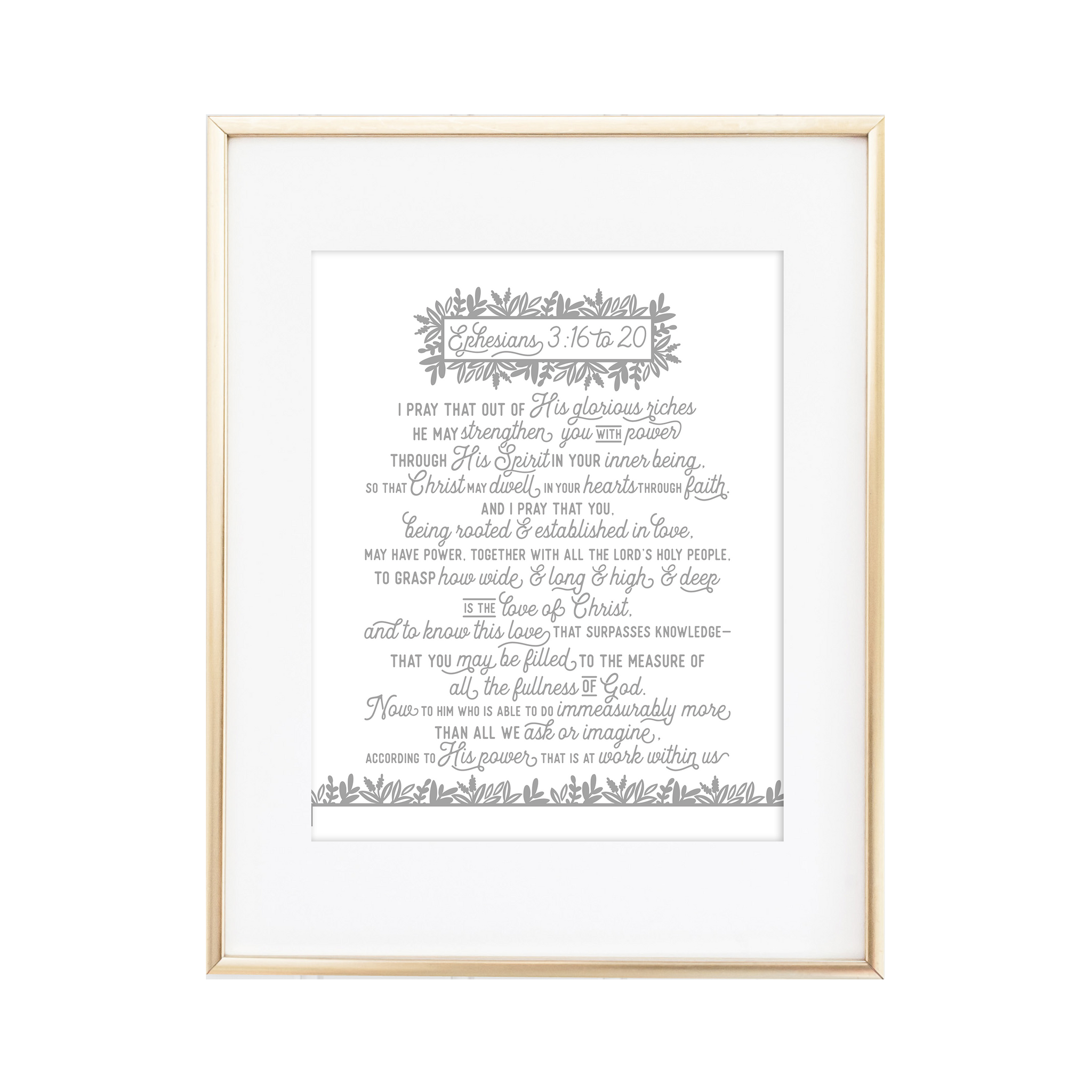 Ephesians 3:16-20 Print – Hello Joy! Co.