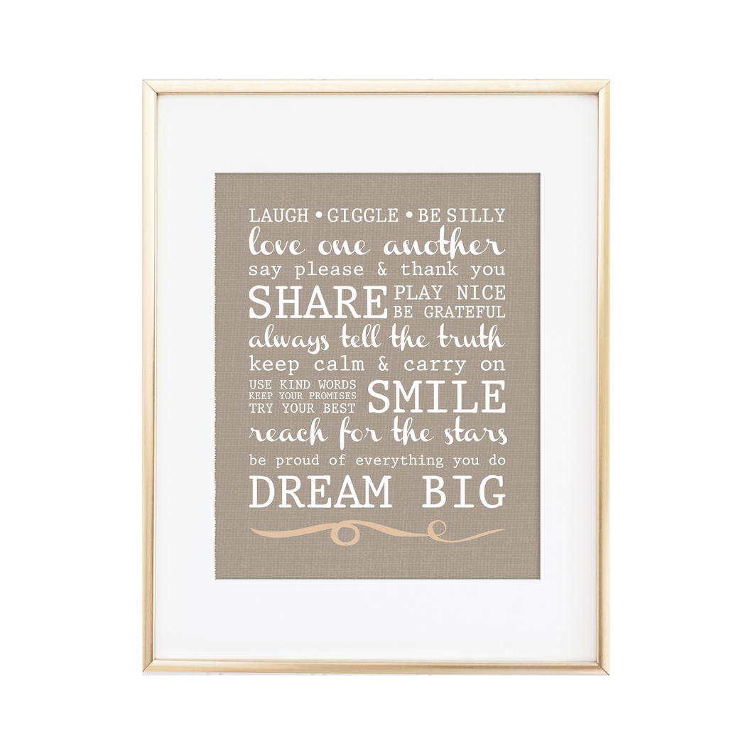Family Rules Print