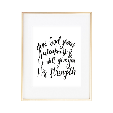 His Strength - Instant Download