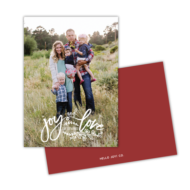 Joy & Love Greeting Card Printable