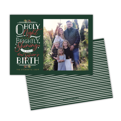 O Holy Night Greeting Card Printable - Forest