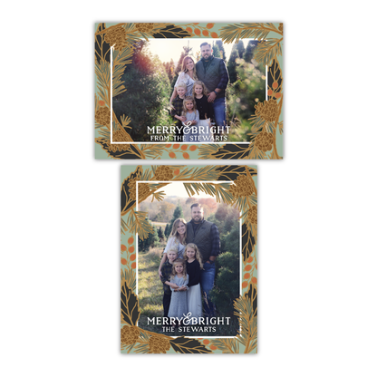 Holiday Pine Greeting Card Printable - Eucalyptus