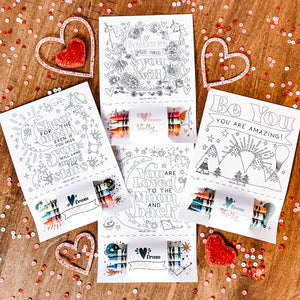 Encouraging Coloring Cards - Instant Download
