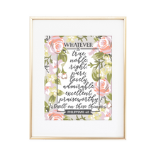 Load image into Gallery viewer, Philippians 4:8 Print