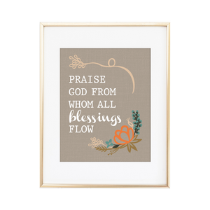 Praise God From Whom All Blessings Flow Print