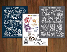 Load image into Gallery viewer, Woodland Alphabet, Color &amp; Number Poster Prints (11&quot;x14&quot;)
